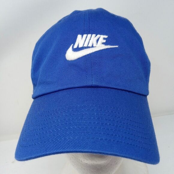 Nike Sportswear Club Cap Size Medium/Large Adjustable Dad Hat Blue Twill - Picture 2 of 7